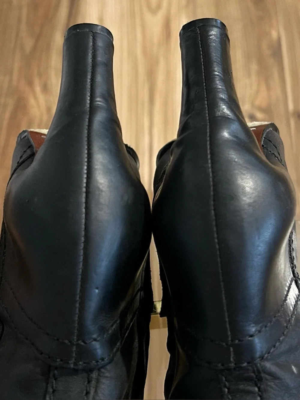 Sam Edelman Black Leather Over-the-Knee Heeled Boots Size 5.5/36